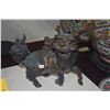 Image 2 : PAIR VINTAGE BRONZED BRASS CHI LINS (10 1/2" X 11" X 5") (PAIR)