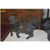 Image 3 : PAIR VINTAGE BRONZED BRASS CHI LINS (10 1/2" X 11" X 5") (PAIR)