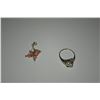 Image 2 : 14K WG PEARL RING & CORAL BEADS ON 14K YG CHAIN (2.8 GTW) (2 PCS)