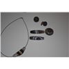 Image 3 : COLLECTION OF CHINESE "DZI" AGATE BEADS, NECKLACE & WAND (9 PCS)