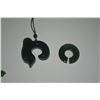 Image 4 : COLLECTION OF GREEN NEPHRITE JADE PENDANTS ON CORDS (4 PCS)