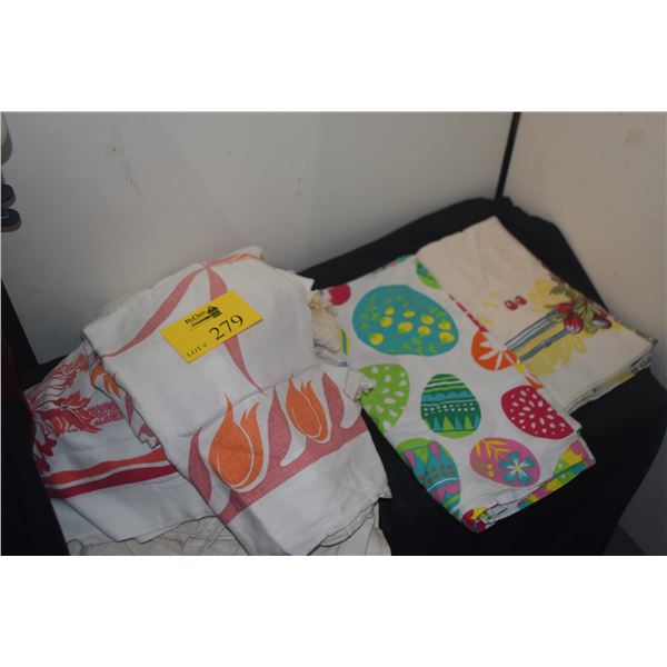 ASSORTED LINENS (TABLECLOTHS, NAPKINS)