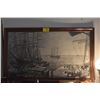 Image 2 : SOLID KOA FRAMED PART OF A MURAL IN THE LOBBY OF 1136 UNION MALL BY DAVID ASHERMAN & OTHERS, COMPOSI