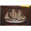 Image 2 : US COAST GUARD TRAINING SHIP MODEL, "EAGLE" IN DISPLAY CASE