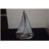 Image 3 : VINTAGE NAUTICAL STAINED GLASS & METAL SAILBOAT & SPUN GLASS SAILING SHIP (2 PCS)