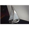Image 5 : VINTAGE NAUTICAL STAINED GLASS & METAL SAILBOAT & SPUN GLASS SAILING SHIP (2 PCS)