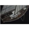 Image 6 : VINTAGE NAUTICAL STAINED GLASS & METAL SAILBOAT & SPUN GLASS SAILING SHIP (2 PCS)