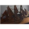 Image 4 : 3 MAST CARVED WOODEN SHIP; SIGNED JOHN CHRISTIAN, LEADER OF THE MUTINY OF THE BOUNTY