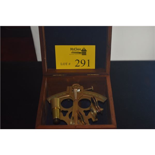 BASS SEXTANT IN WOOD CASE