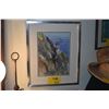 Image 1 : FRAMED ORIGINAL WATERCOLOR PAINTING OF MAKAPU'U POINT LIGHTHOUSE; SIGNED ADAMS (DWAYNE) 2020 (17" X 