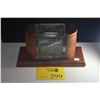 Image 1 : ETCHED BLOCK VASE W/KOA HOLDER
