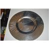 Image 2 : 12" & 14" VINTAGE ETCHED PALM LEAF PLATE & CHARGER, SILVER ON COPPER, MANUFACTURED FOR GROSSMAN MOOD