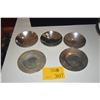 Image 1 : 5 1/4" & 6" VINTAGE ETCHED BOWLS & PLATE, SILVER ON COPPER, MANUFACTURED FOR GROSSMAN MOODY LTD. & D