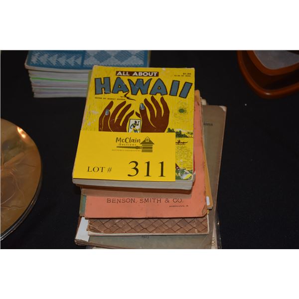 COLLECTION OF HAWAIIAN BOOKS, PAMPHLETS & NOTE CARDS (16 PCS)