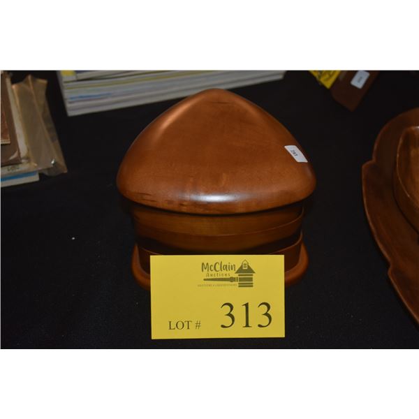 3 SECTION SPIRAL JEWELRY BOX W/FELT LINING