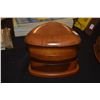 Image 2 : 3 SECTION SPIRAL JEWELRY BOX W/FELT LINING