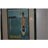 Image 3 : FRAMED VINTAGE UNITED AIR LINES HAWAII TRAVEL PRINT (12" X 15")