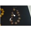 Image 2 : PRAYER BEADS OF CORAL & WOOD & 2 BRACELETS (4 PCS)