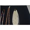 Image 3 : MIXED LOT: SEED PEARL & STARFISH NECKLACE, CHEVRON GLASS TUBE BEAD NECKLACE & PERUVIAN CERAMIC NECKL