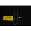 Image 1 : 35" 10 MM BLUE LAPIS BEAD KNOTTED NECKLACE & EARRINGS (2 PCS)
