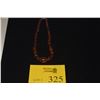 Image 1 : VINTAGE GRADUATED FACETTED AMBER BEAD NECKLACE, (19 1/2") (RESTRUNG, SILVER CLASP)