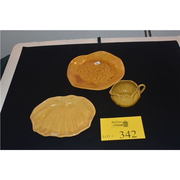 HAWAIIAN POTTERS GUILD DISHES & CREAMER (3 PCS)