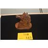 Image 1 : VINTAGE MID CENTURY HAWAIIAN CARVED WOOD UNICORN PERFUME BOTTLE