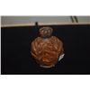 Image 2 : 1930'S HAND CARVED WOOD "PIKAKE LEI" PERFUME BOTTLE DESIGNED & PRODUCED BY THE S. & G. GUMP CO. (GUM