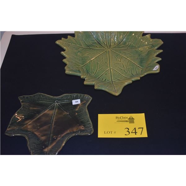 HAWAIIAN POTTERS GUILD LEAF BOWLS (2 PCS)