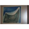 Image 3 : KOA FRAMED LITHOGRAPH BY JEAN CHARLOT (1898-1979), DEPICTING A CHILD UNDER A BLANKET AGAINST A BLUE 