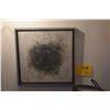 Image 1 : FRAMED ACRYLIC ABSTRACT, POLYMER ON CARVED PLYWOOD, TITLED "CORE III"; SIGNED HAYASHIDA '69 (14 1/2"