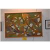 Image 1 : FRAMED ACRYLIC ABSTRACT ON CANVAS TITLED "WEB"; SIGNED SATORU '09