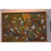 Image 2 : FRAMED ACRYLIC ABSTRACT ON CANVAS TITLED "WEB"; SIGNED SATORU '09