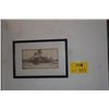 Image 1 : FRAMED DRAWING, SHACK; SIGNED SIMPKINS (13 1/2" X 9")