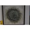Image 2 : FRAMED ACRYLIC ABSTRACT, POLYMER ON CARVED PLYWOOD TITLED "CORE II"); SIGNED HAYASHIDA '69 (14 1/2" 