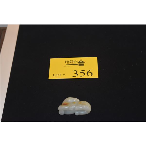 NEPHRITE JADE RECUMBENT HORSES (CHINA)