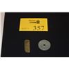 Image 1 : CHINESE STYLIZED NEPHRITE AX & JADEITE PI (1 1/2" TO 2") (2 PCS) (DOES NOT INCLUDE STAND)