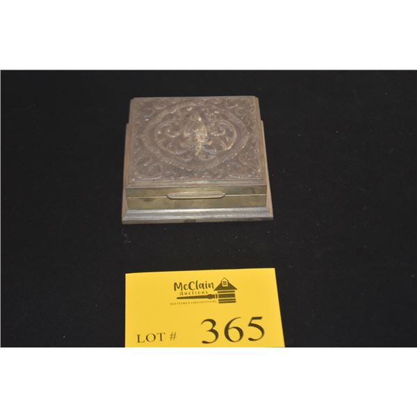 THAI SILVER BOX, MARKED STERLING SIAM (4 3/8" X 4 3/8" X 1 1/2")