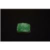 Image 2 : CHINESE GREEN JADEITE THUMB RING, LONG LIFE PEACH MOTIF