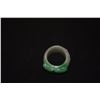 Image 4 : CHINESE GREEN JADEITE THUMB RING, LONG LIFE PEACH MOTIF