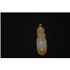 Image 3 : CHINESE YELLOW JADEITE MUSKRAT & SQUASH PENDANT W/18K WG BAIL (1 3/4")