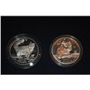 Image 2 : ISLE OF MAN 1 CROWN COMMEMORATIVE COINS, 1 OUNCE FINE SILVER EACH (1988-1996) (9 PCS)