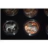 Image 6 : ISLE OF MAN 1 CROWN COMMEMORATIVE COINS, 1 OUNCE FINE SILVER EACH (1988-1996) (9 PCS)