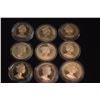 Image 8 : ISLE OF MAN 1 CROWN COMMEMORATIVE COINS, 1 OUNCE FINE SILVER EACH (1988-1996) (9 PCS)