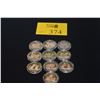 Image 1 : ISLE OF MAN 1 CROWN COMMEMORATIVE COINS, 1 OUNCE FINE SILVER EACH (1997-2006) (10 PCS)