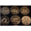 Image 4 : ISLE OF MAN 1 CROWN COMMEMORATIVE COINS, 1 OUNCE FINE SILVER EACH (1997-2006) (10 PCS)