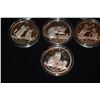 Image 5 : ISLE OF MAN 1 CROWN COMMEMORATIVE COINS, 1 OUNCE FINE SILVER EACH (1997-2006) (10 PCS)