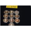 Image 6 : ISLE OF MAN 1 CROWN COMMEMORATIVE COINS, 1 OUNCE FINE SILVER EACH (1997-2006) (10 PCS)