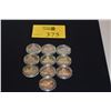 Image 1 : ISLE OF MAN 1 CROWN COMMEMORATIVE COINS, 1 OUNCE FINE SILVER EACH (2007-2016) (10 PCS)
