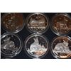 Image 3 : ISLE OF MAN 1 CROWN COMMEMORATIVE COINS, 1 OUNCE FINE SILVER EACH (2007-2016) (10 PCS)
